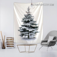 Snowy Christmas Tree Occasion Modern Wall Art Tapestry for Bedroom Living Room