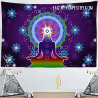 Indian Chakra Meditation Tapestry Mandala Psychedelic Wall Art Tapestries for Living Room