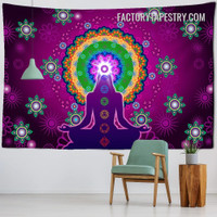 Seven Chakras Tapestry Indian Mandala Psychedelic Wall Hanging Tapestries for Bedroom