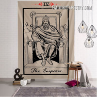 The Emperor I Bohemian Tarot Card Wall Hanging Tapestry for Medieval Europe Divination Tapestries