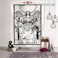 The Lovers I Bohemian Wall Hanging Tarot Card Tapestry for Medieval Europe Divination Tapestries