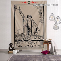 The Magician II Bohemian Tarot Card Tapestry Medieval Europe Divination Wall Hanging Tapestries