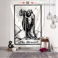 The Hermit III Bohemian Tarot Card Wall Hanging Tapestry for Medieval Europe Divination Tapestries