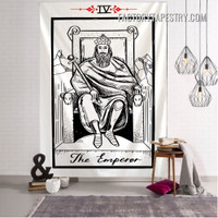 The Emperor II Bohemian Tarot Card Wall Hanging Tapestry for Medieval Europe Divination Tapestries