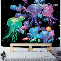 Colorful Jellyfish Tapestry Dreamy Abstract Psychedelic Art Hanging Tapestries for Fantasy Wall Art