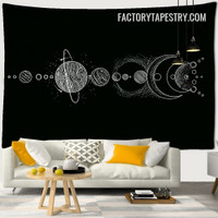 Occult Planets Astrology Celestial Tarot Bohemian Wall Art Tapestry for Home Decoration