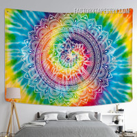 Rainbow Mandala Pattern Hippie Indian Wall Hanging Tapestry for Home Decoration