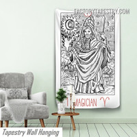 Magician Astrology Bohemian Tarot Card Wall Art Tapestry for Home Decoration