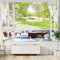Outdoor Landscape Tapestry Nature Modern Wall Art Tapestry for Bedroom Dorm Home Decoration