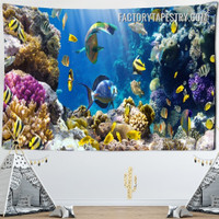 Underwater World Animal Seascape Modern Wall Decor Tapestry for Bedroom Dorm Home Decoration