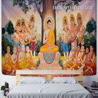 Indian Buddha Tapestry Spiritual Religious Wall Hanging Tapestries for Living Room Decoration