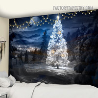 Crystal Christmas Tree Fantasy Landscape Occasion Modern Wall Hanging Tapestry for Bedroom Dorm Home Decoration