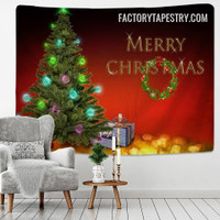 Christmas Tree Gifts Occasion Modern Wall Art Tapestry for Bedroom Dorm Home Decor