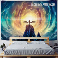 Angel Landing Mystical Fantasy Modern Hippie Wall Art Tapestry for Bedroom Dorm Home Decoration