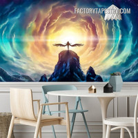 Angel Landing Mystical Fantasy Modern Hippie Wall Decor Tapestry for Bedroom Dorm Home Decoration