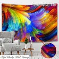 Colorful Abstract Design Modern Wall Hanging Tapestry for Living Room Decoration