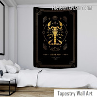 Scorpio II Astrology Witchcraft Divination Bohemian Tarot Wall Hanging Tapestry