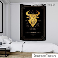 Taurus II Astrology Divination Witchcraft Bohemian Tarot Wall Hanging Tapestry
