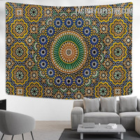 Moroccan Pattern Indian Mandala Bohemian Hippie Wall Art Tapestry for Bedroom Dorm Home Decoration