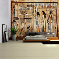 Antique Egyptian Papyrus Ancient Egypt Vintage Retro Wall Hanging Tapestry for Bedroom Dorm Home Decoration