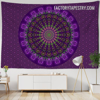 Purple Mandala Tapestry Bohemian Hippie Wall Hanging Tapestries for Room Decoration