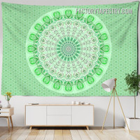 Green Mandala Pattern Bohemian Hippie Wall Hanging Tapestry for Home Decoration