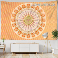 Orange Mandala Tapestry Bohemian Hippie Wall Hanging Tapestries for Home Decoration