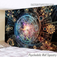 Science Fiction Tapestry II Psychedelic Wall Art Tapestries for Bedroom Dorm Home Decoration