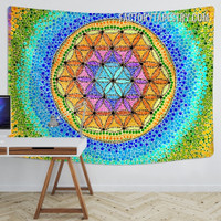 Multicolor Flower of Life Floral Hippie Bohemian Mandala Wall Hanging Tapestry for Home Decoration