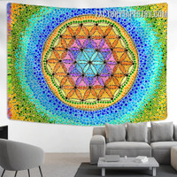 Multicolor Flower of Life Floral Hippie Bohemian Mandala Wall Art Tapestry for Home Decoration
