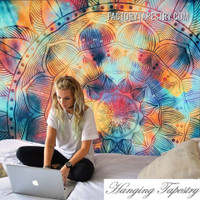 Modern Mandala Tapestry Psychedelic Wall Art Tapestries Living Room Home Dorm