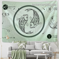 Pisces Tapestry I Astrology Zodiac Witchcraft Bohemian Wall Decor Tapestries for Room Decoration