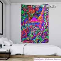 Magic Mushroom Hippie Psychedelic Tapestry Art