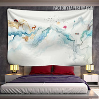 Abstract Ink Landscape I Nature Japanese Style Retro Wall Hanging Tapestry for Room Decoration