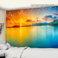 Sunset Scenery Nature Landscape Modern Wall Art Tapestry for Bedroom Dorm Home Decoration