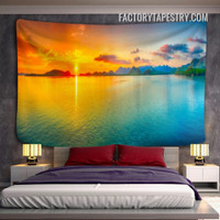 Sunset Scenery Nature Landscape Modern Wall Decor Tapestry for Bedroom Dorm Home Decoration