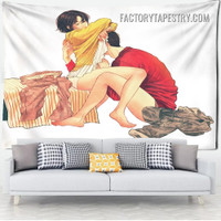Naughty Couple Anime Figure Modern Hippie Kawaii Wall Hanging Tapestry for Bedroom Dorm Home Decoration
