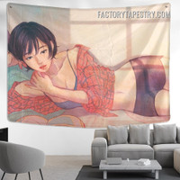 Lusty Woman Anime Figure Modern Hippie Kawaii Wall Hanging Tapestry for Home Decoration