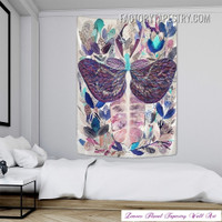 Butterfly I Animal Floral Psychedelic Wall Hanging Tapestry