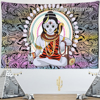 Lord Shiva Indian God Mandala Background Spiritual Modern Wall Hanging Tapestry for Home Decoration