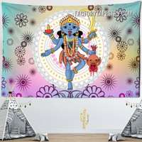 Hindu Goddess Mandala Background Spiritual Modern Wall Hanging Tapestry for Bedroom Dorm Home Decoration