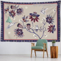 Flower Plants Tapestry Bird Botanical Retro Wall Art Tapestries for Home Décor