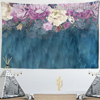 Flower Wall Floral Background Modern Wall Hanging Tapestry for Living Room Decoration