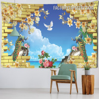 3D Nature Scenery Bird Landscape Modern Wall Hanging Tapestry for Living Room Decoration