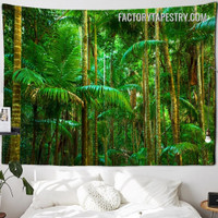 Tropical Rainforests Nature Landscape Modern Wall Hanging Tapestry for Room Decoration