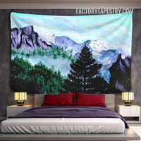 Snow Mountains Nature Landscape Modern Wall Hanging Tapestry for Bedroom Decoration