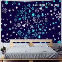 Beautiful Snowflakes Christmas Modern Wall Art Tapestry for Living Room Decoration