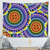 Creative Mandala Design Mediterranean and Moroccan Bohemian Hippie Wall Art Tapestry for Room Decoration