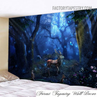 Sparkling Forest Fantasy Landscape Nature Modern Wall Art Tapestry for Home Decoration