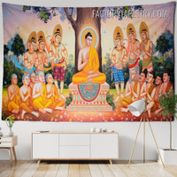Buddha Wall Tapestry Spiritual Religious Meditation Wall Hanging Tapestry for Bedroom Décor